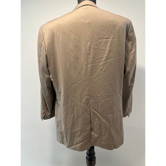 Oxxford Clothes Super 100s Wool 2 Button Suit Jacket Tan Size 42R - Picture 4 of 16